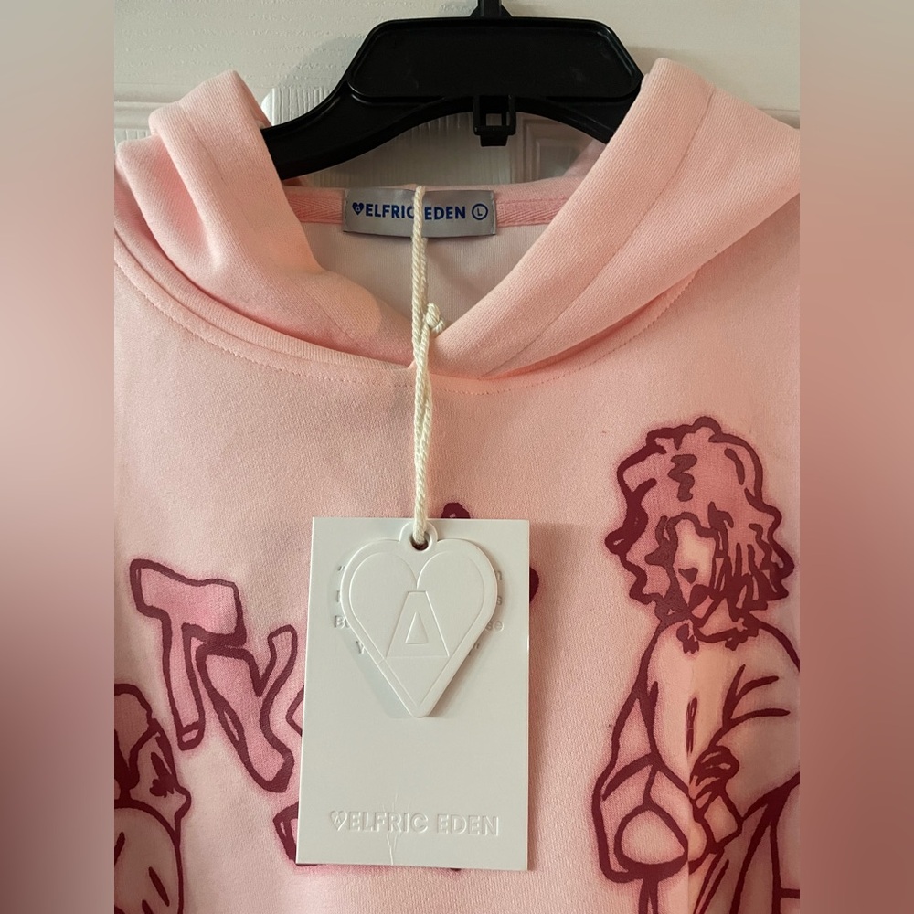 NWT AELFRIC EDEN CARTOON LINE CHARACTER PRINT HOODIE